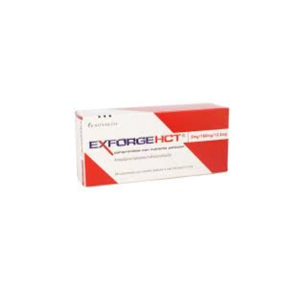 EXFORGE HCT 5 MG + 160 MG + 12.5 MG COMPRIMIDO RECUBIERTO CAJA X 28