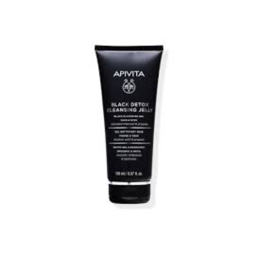 APIVITA BLACK DETOX CLEANSING JELLY FACE & EYES GEL TUBO X 150 ML