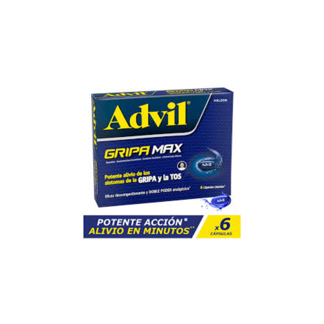 ADVIL GRIPA MAX 400 MG/30 MG/10 MG/4 MG CAPSULA LIQUIDA CAJA X 6