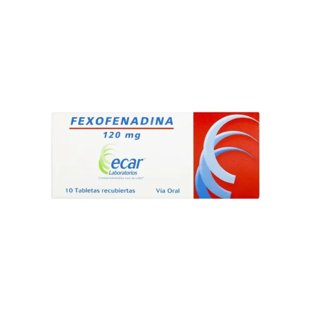FEXOFENADINA ECAR 120 MG TABLETA CAJA X 10