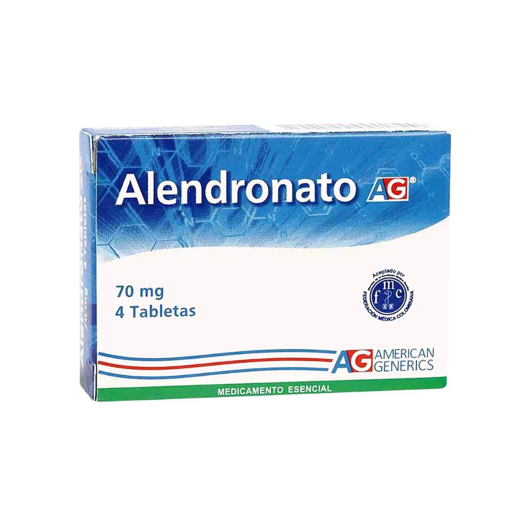 ALENDRONATO AG 70 MG TABLETA RECUBIERTA CAJA X 4