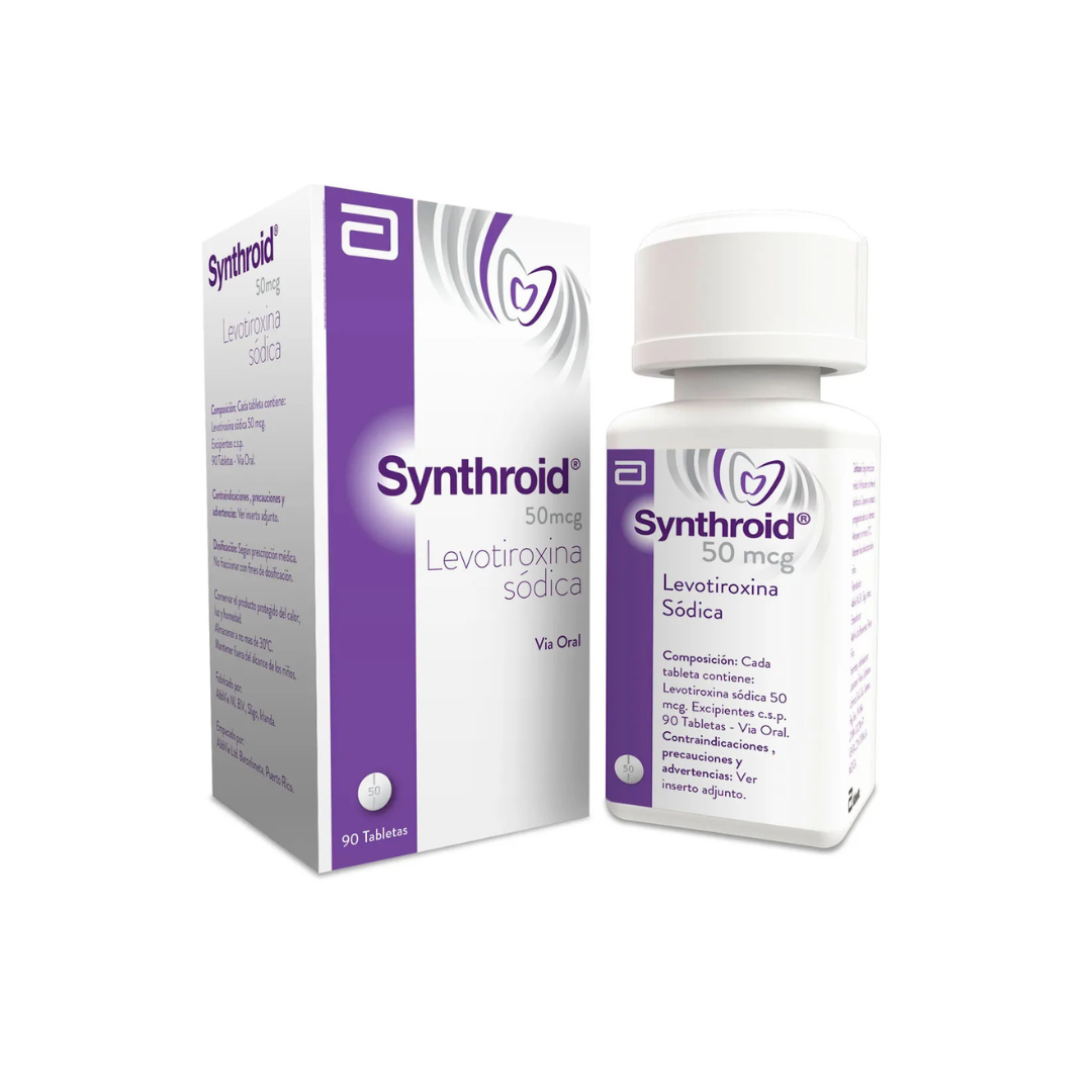 SYNTHROID 50 MCG TABLETA CAJA X 90