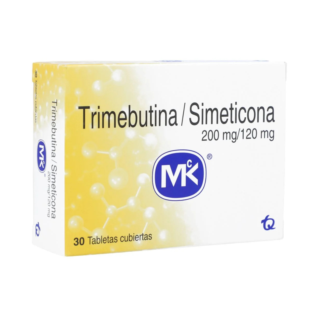 TRIMEBUTINA/SIMETICONA MK 200 MG/120 MG TABLETA RECUBIERTA CAJA X 30
