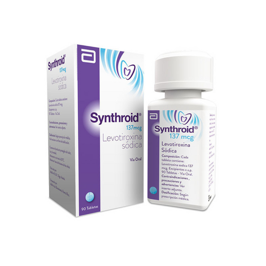 SYNTHROID 137 MCG TABLETA CAJA X 90