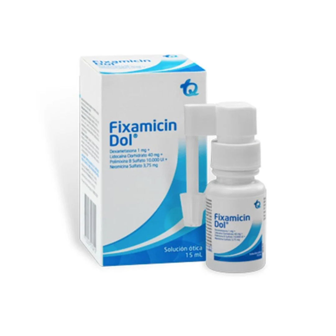 FIXAMICIN DOL 3.75 MG/100000 UI/1 MG/40 MG SOLUCIÓN OTICA FRASCO X 15 ML
