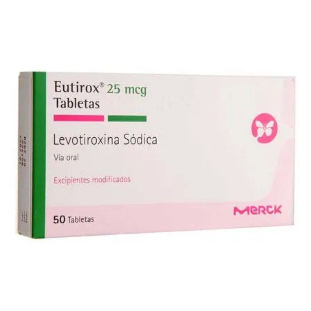 EUTIROX 25 MCG TABLETA CAJA X 50