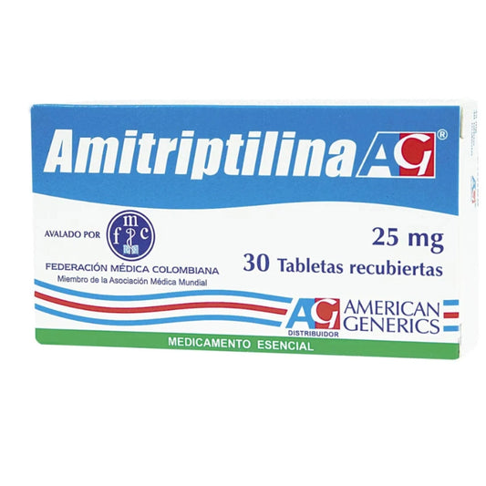 AMITRIPTILINA LA FRANCOL 25 MG TABLETA RECUBIERTA CAJA X 30