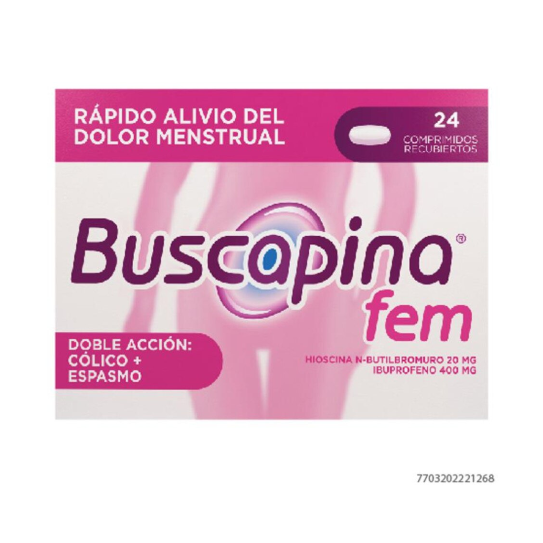 BUSCAPINA FEM 20/400 MG TABLETA CAJA X 24