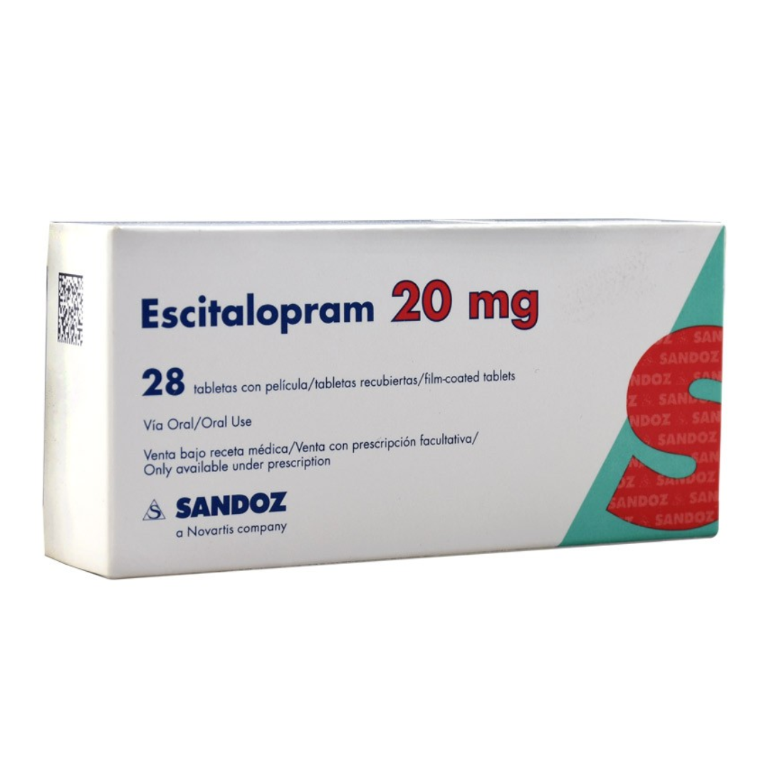ESCITALOPRAM 20MG SANDOZ TABLETA CAJA X 28