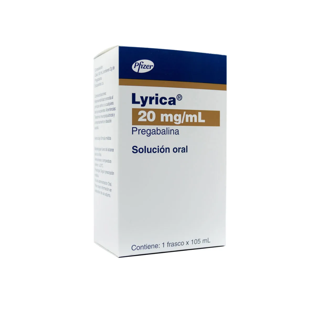 LYRICA 2 G SOLUCIÓN ORAL FRASCO X 105 ML
