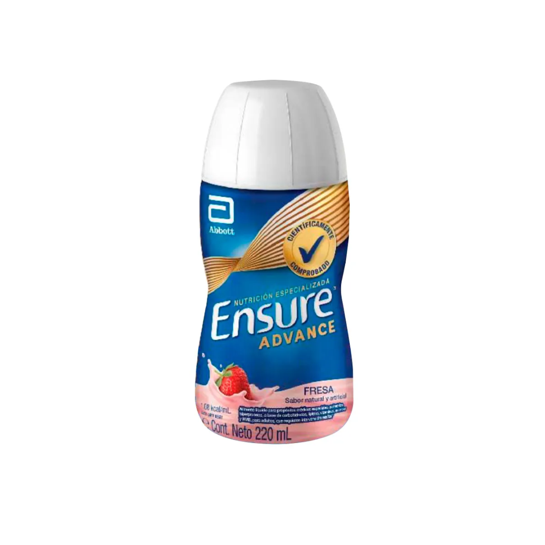 ENSURE ADVANCE FRESA SOLUCIÓN ORAL FRASCO X 220 ML