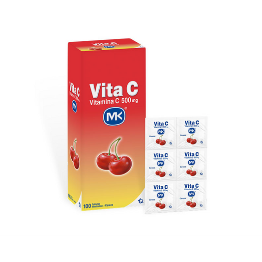 VITA C 500MG CEREZA TABLETA MASTICABLE CAJA X 100