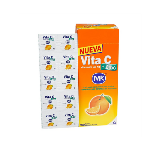 VITA C 500MG NJA TABLETA MASTICABLE CAJA X 100