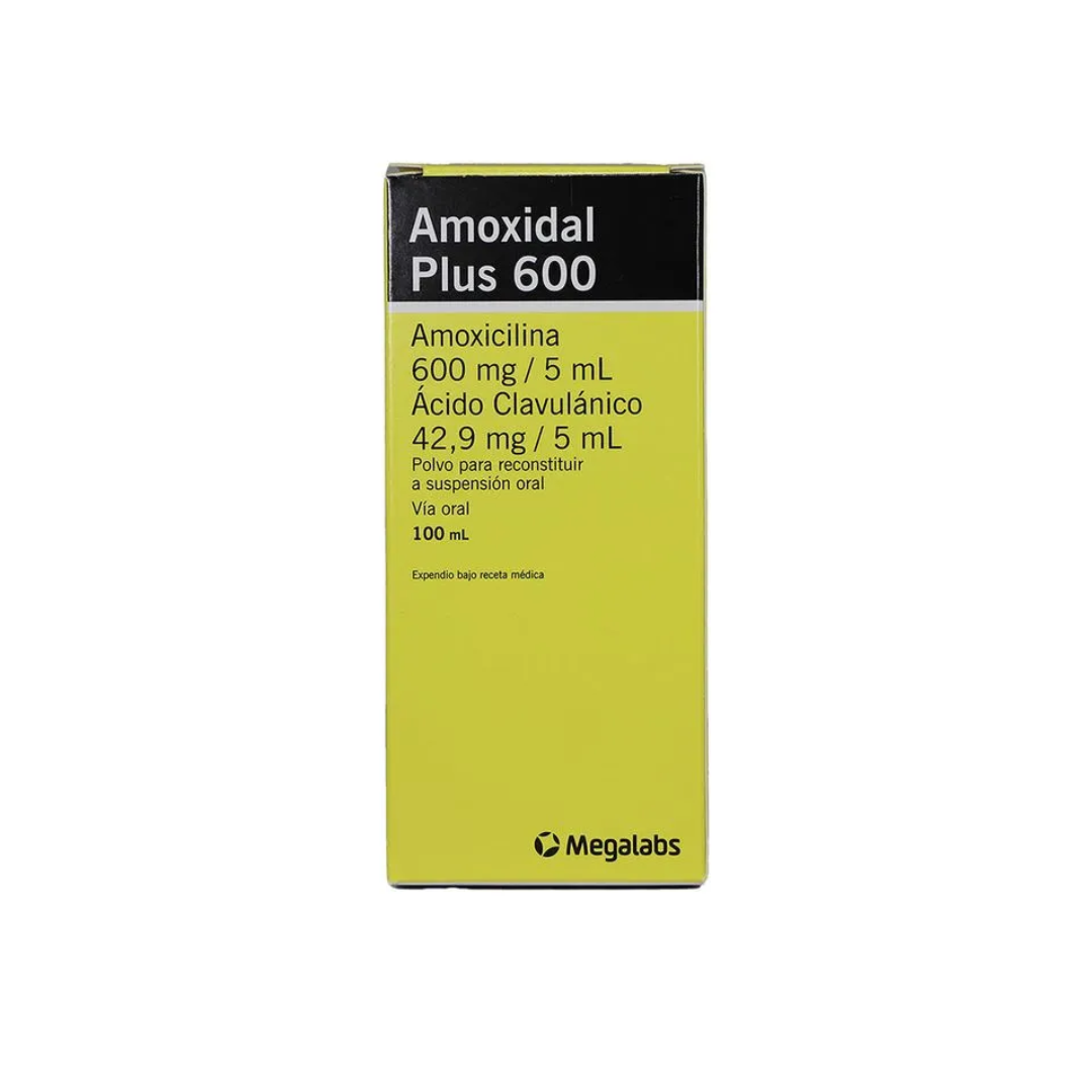 AMOXIDAL PLUS 600MG/42.9 MG/ 5 ML POLVO PARA SUSPENSIÓN FRASCO X 100 ML