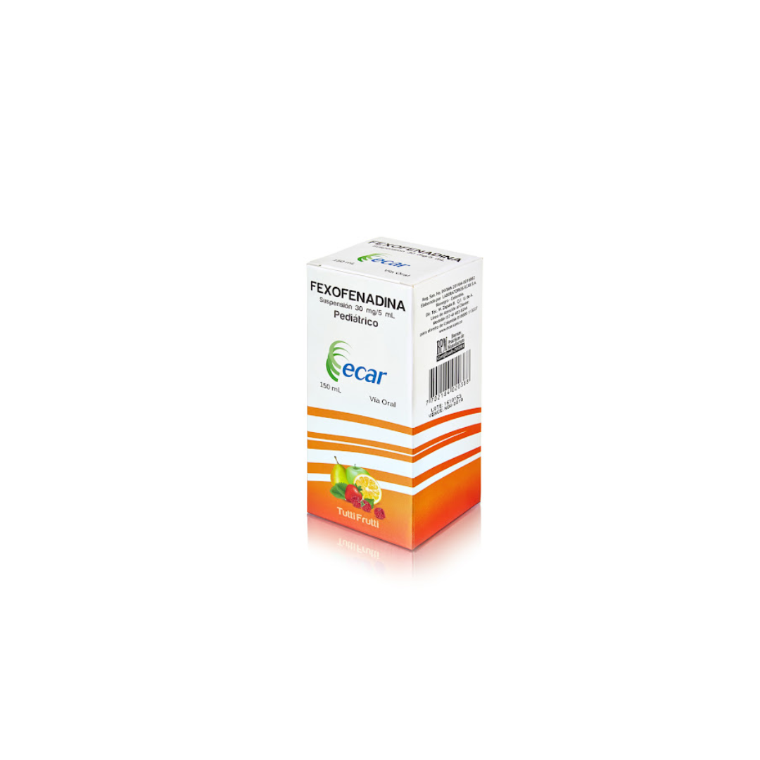 FEXOFENADINA ECAR 30 MG/5 ML SUSPENSION ORAL FRASCO X 150 ML