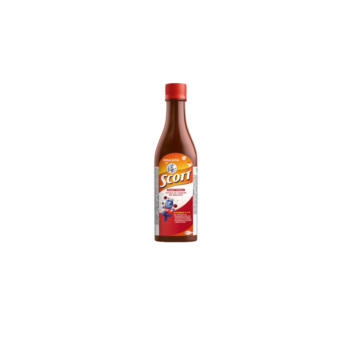EMULSION DE SCOTT CEREZA JARABE FRASCO X 360 ML