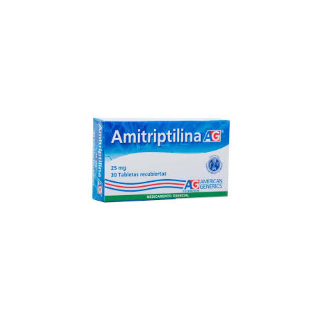 AMITRIPTILINA AG 25 MG TABLETA RECUBIERTA CAJA X 30