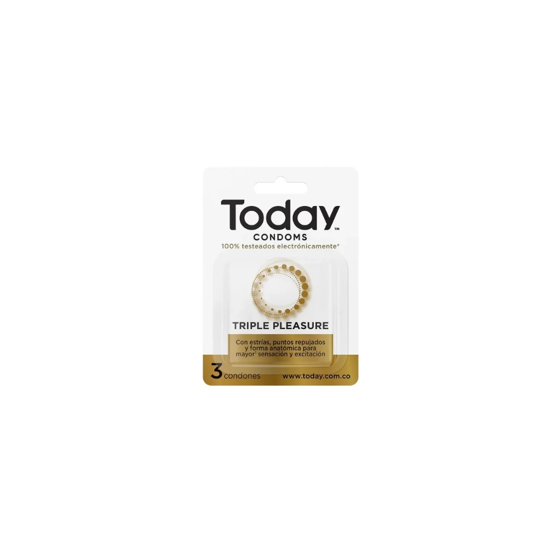 TODAY TRIPLE PLEASURE PRESERVATIVO CAJA X 3
