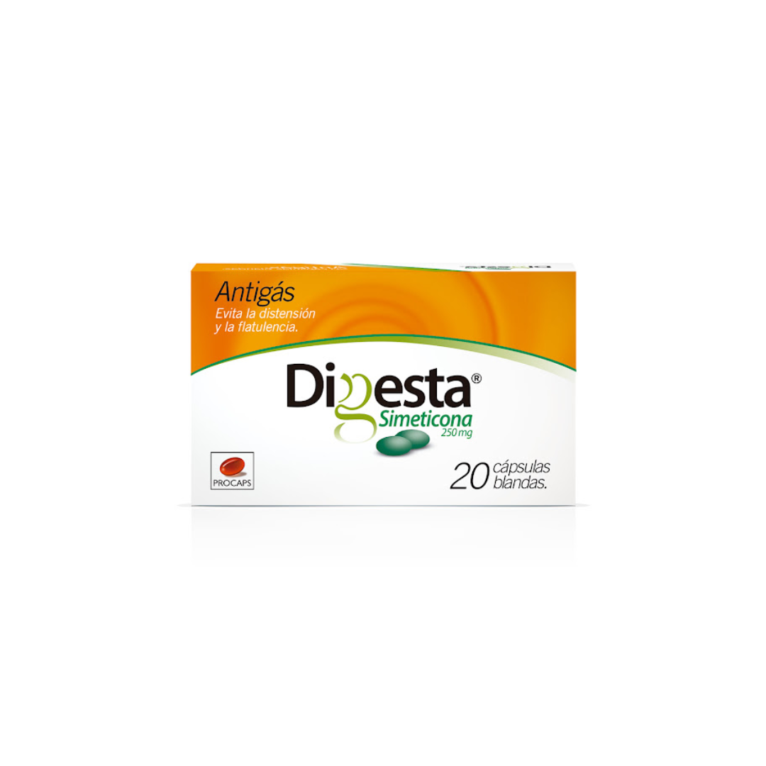 DIGESTA ANTIGAS 250 MG CAPSULA CAJA X 20