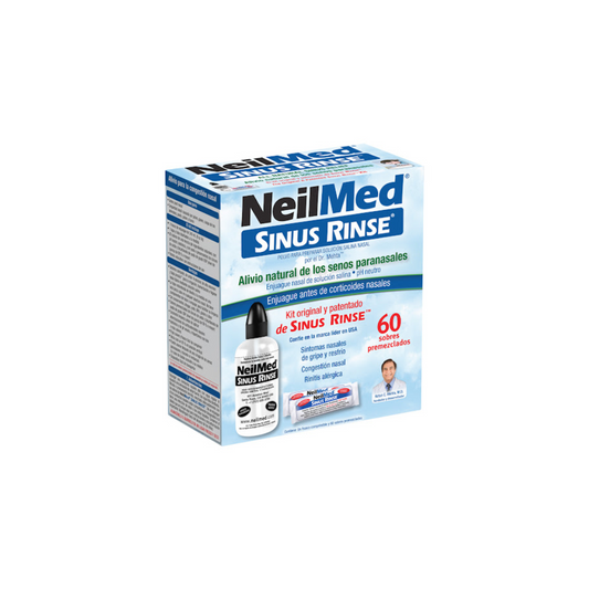 SINUS RINSE ADULTOS + BOT SOLUCIÓN NASAL CAJA X 60 SOBRES.