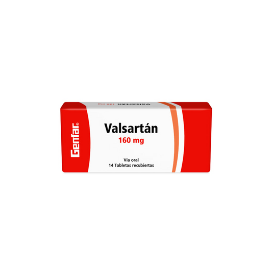 VALSARTAN GENFAR 160 MG TABLETA CAJA  X  14