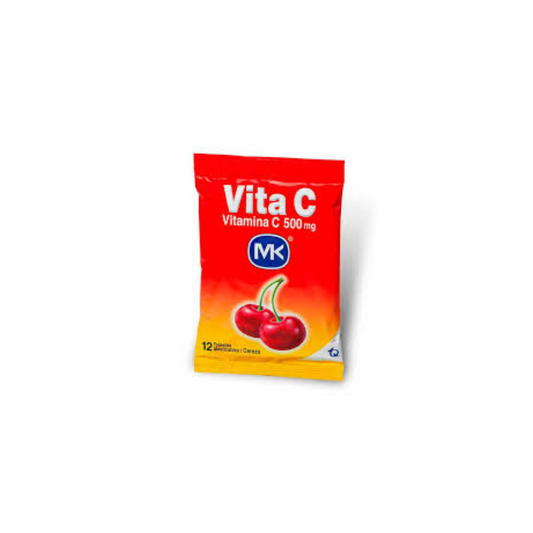 VITA C 500MG CEREZA TABLETA MASTICABLE SOBRE X 12