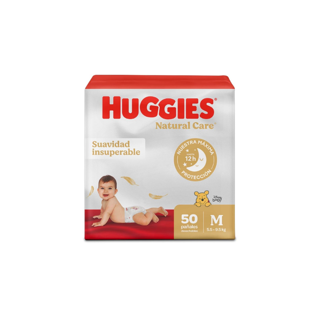 HUGGIES NAT CARE PURO/NATURAL UNISEX ET-2 NA BOLSA X 50