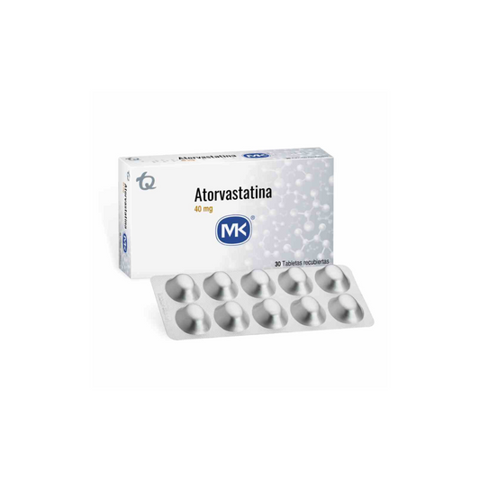 ATORVASTATINA MK 40 MG  TABLETA RECUBIERTA CAJA X 30
