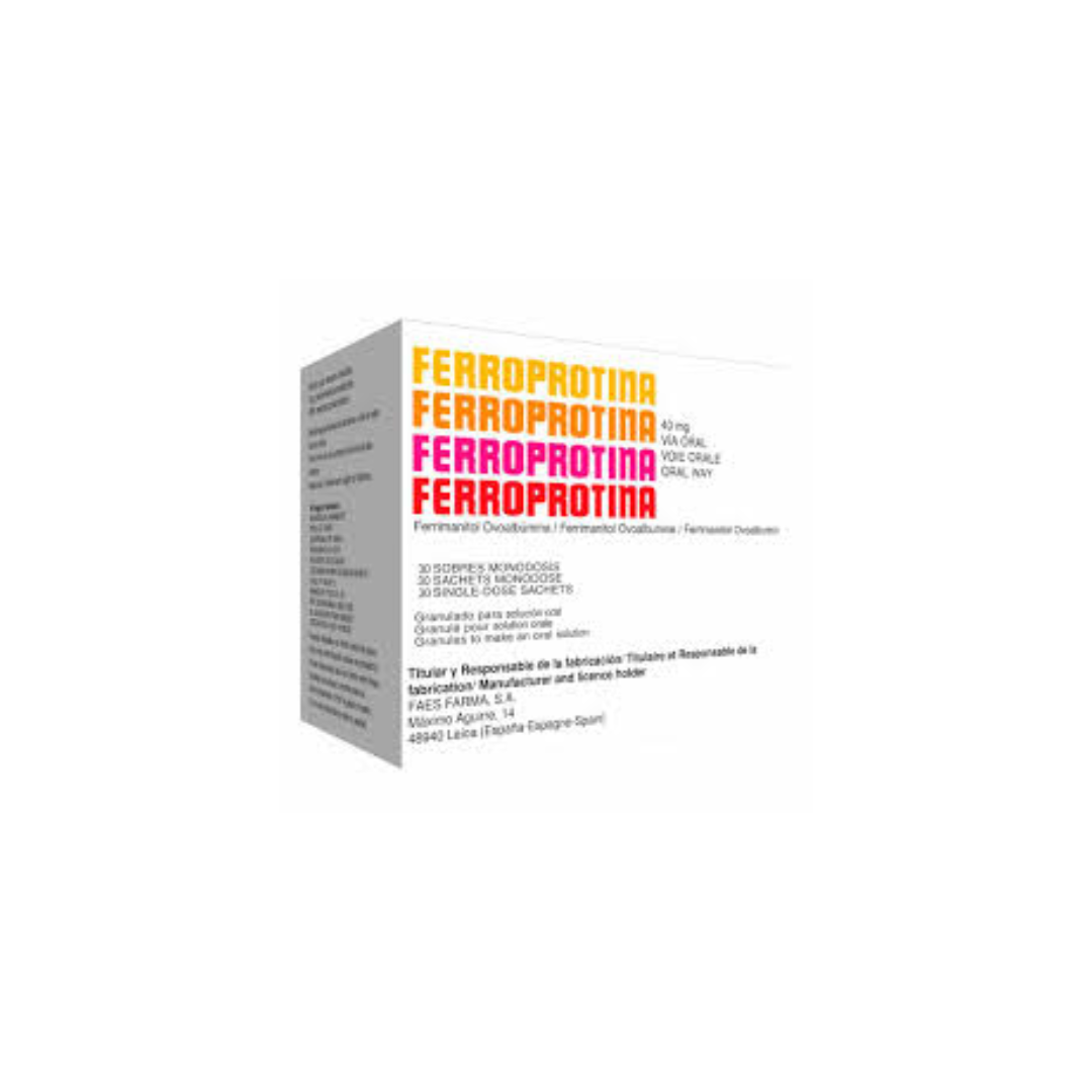 FERROPROTINA 40 MG GRANULADO CAJA X 30
