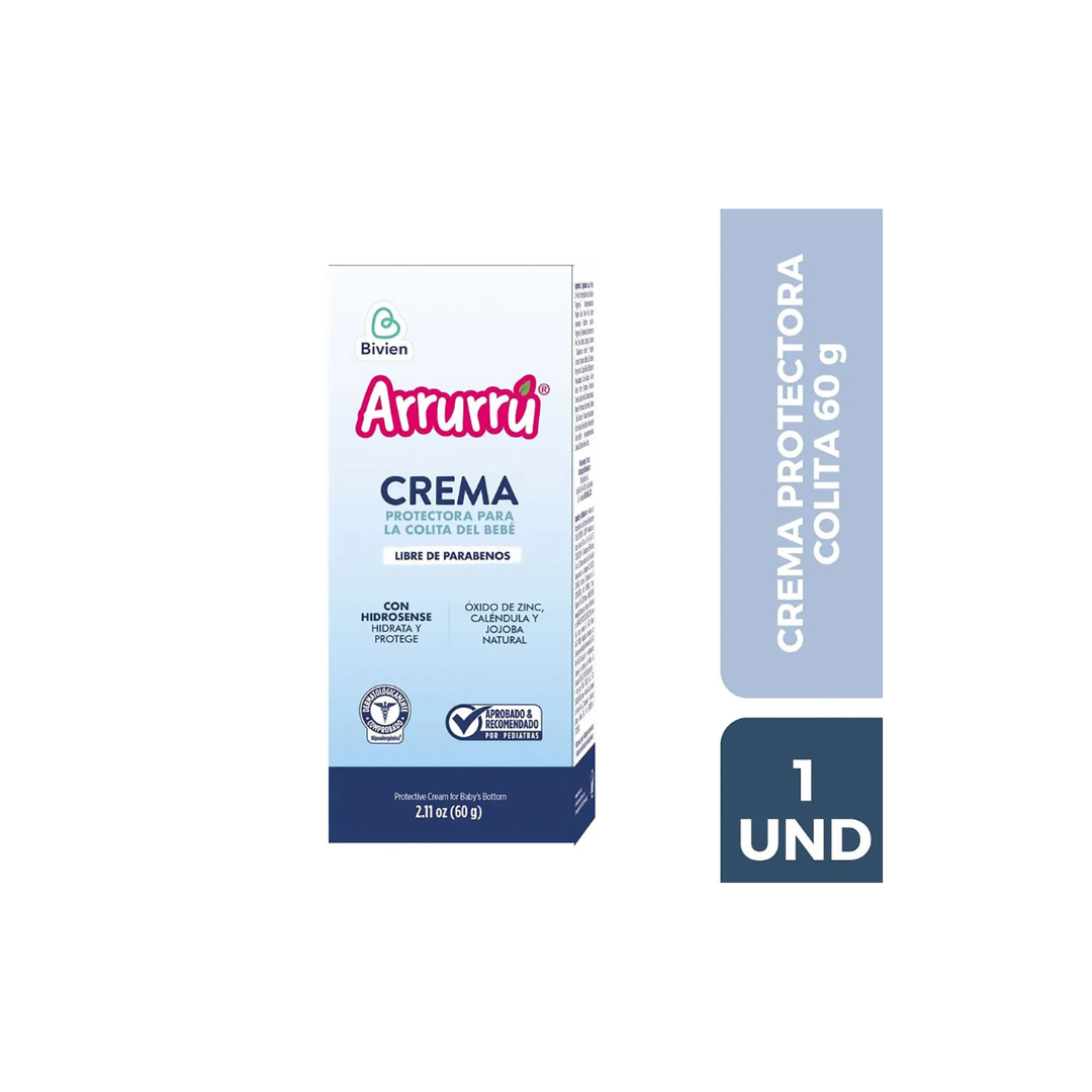 CREMA ARRURRU PROTECTORA COLITA DE BEBE CREMA TOPICA FRASCO X 60 GR