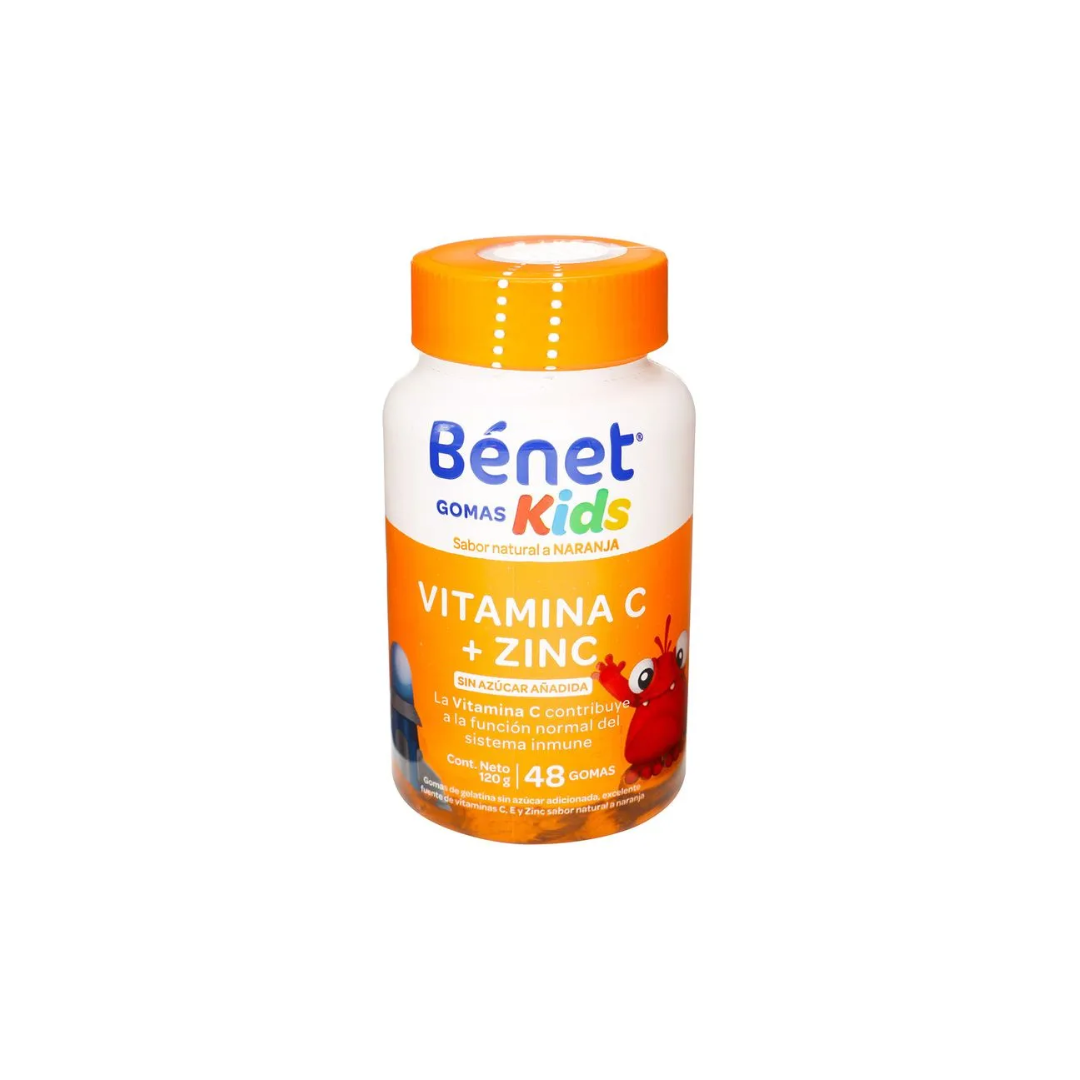 BENET GOMAS KIDS-VITAMINA C+ZINC GOMAS FRASCO X 120 GR