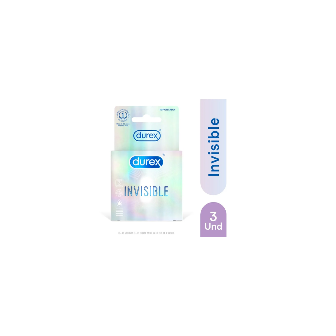 DUREX CONDON INVISIBLE NA CAJA X 3