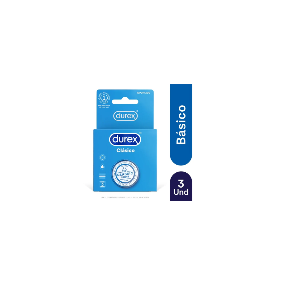DUREX CONDON CLASICO NA CAJA X 3