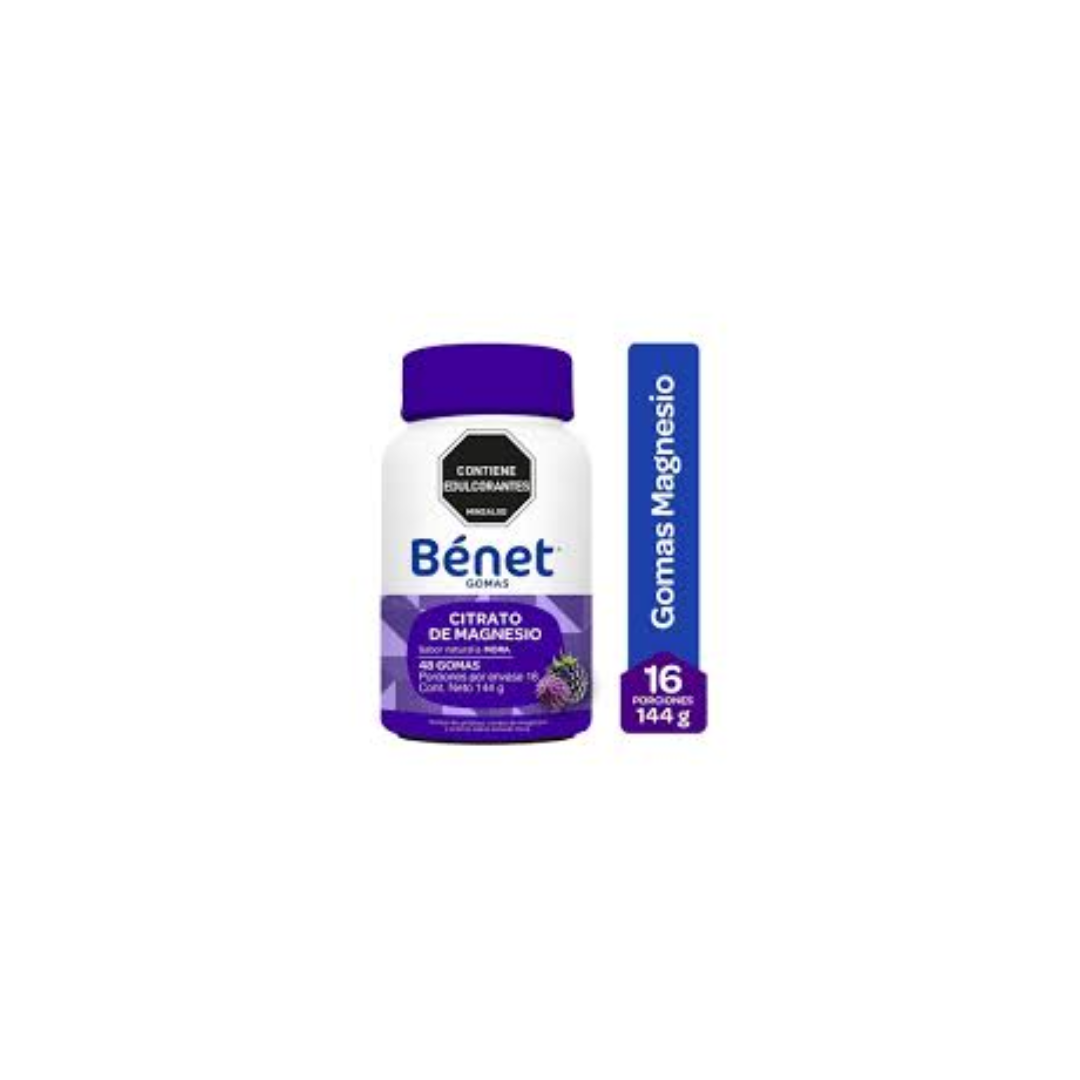 BENET GOMAS CITRATO DE MAGNESIO GOMAS POTE X 48 GR