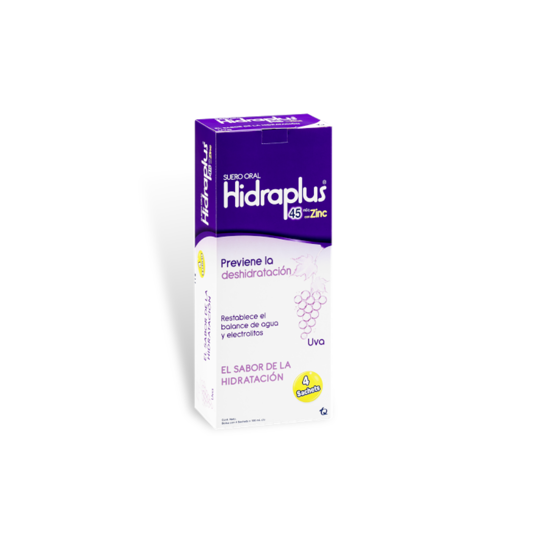 HIDRAPLUS SACHET UVA X 100ML SOLUCIÓN ORAL CAJA X 4