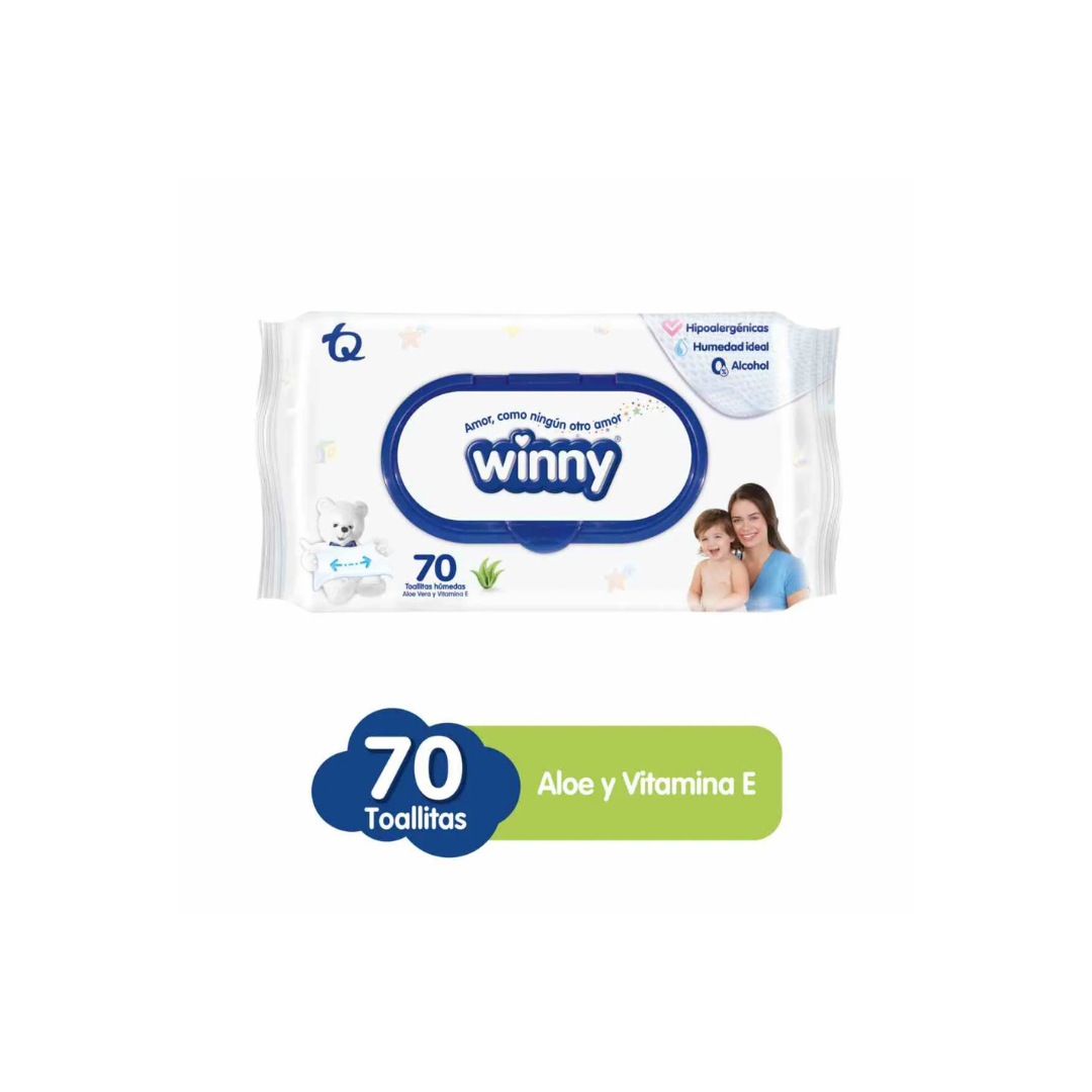 WINNY TOALLAS HUM ALOE NA PAQ X 70