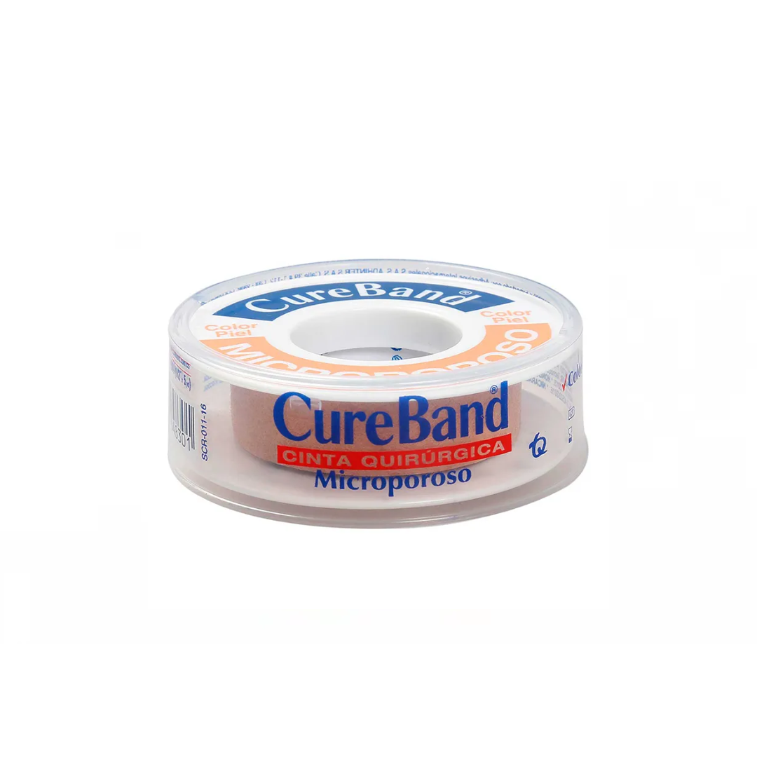ESPARADRAPO CURE BAND MICROPORE PIEL 1 - 2 X 5 YARDAS DM UNIDAD