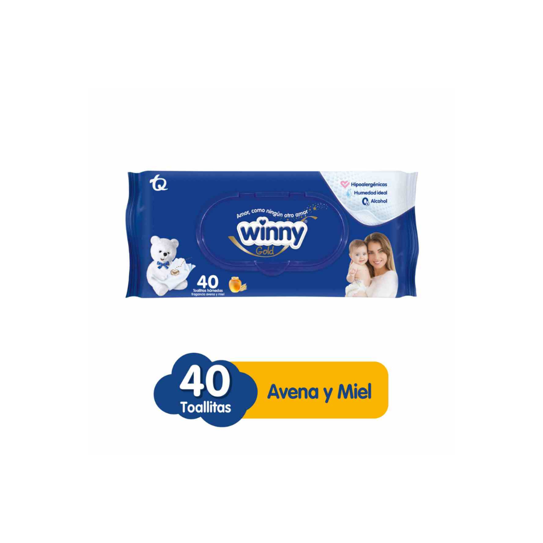 WINNY TOALLAS HUM AVENA NA PAQ X 40
