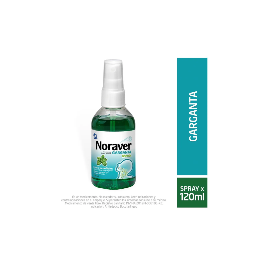 NORAVER MENTA C/VALV PET SOLUCIÓN FRASCO X 120 ML