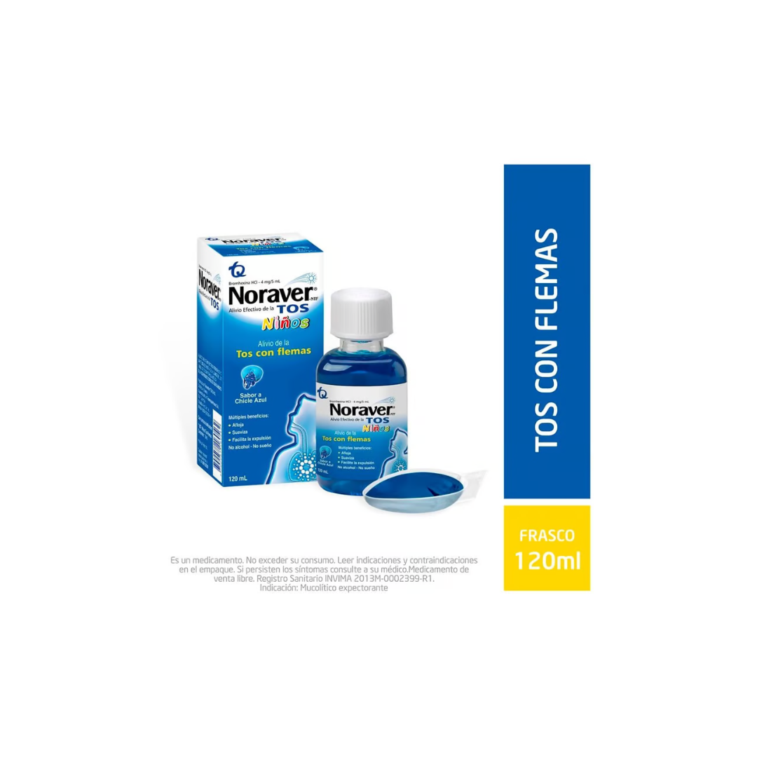 NORAVERT NTF NIÑOS CHICLE JARABE FRASCO X 120 ML