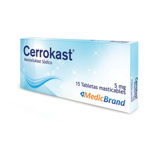 CERROKAST 5 MG TABLETA MASTICABLE CAJA X 15