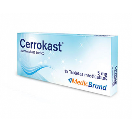 CERROKAST 5 MG TABLETA MASTICABLE CAJA X 15