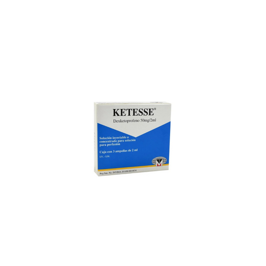 KETESSE 50 MG/2 ML SOLUCIÓN INYECTABLE CAJA X 3