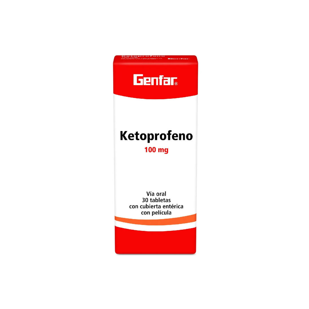 KETOPROFENO GENFAR 100 MG TABLETA RECUBIERTA CAJA X 30