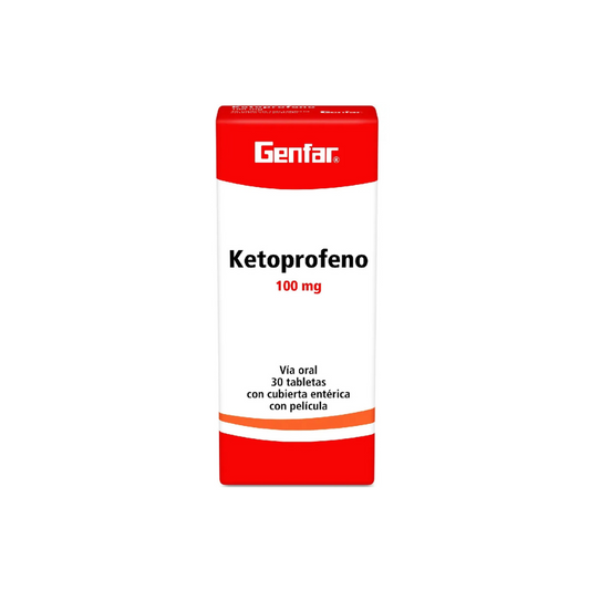 KETOPROFENO GENFAR 100 MG TABLETA RECUBIERTA CAJA X 30