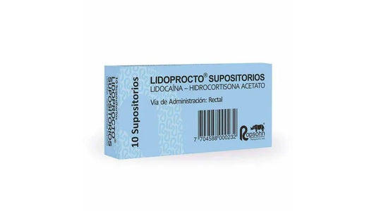 LIDOPROCTO 5 MG/60 MG SUPOSITORIO CAJA X 10