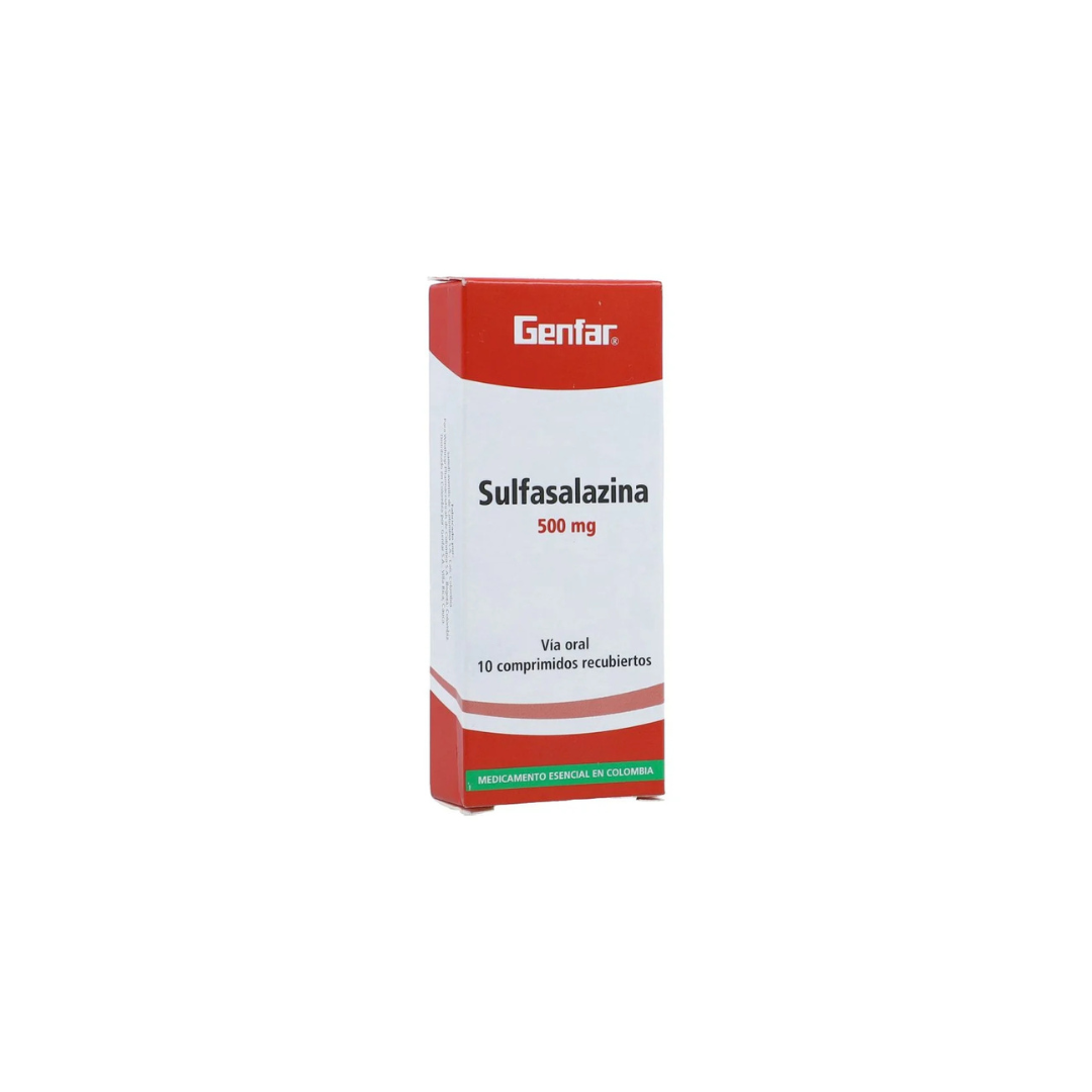 SULFASALAZINA GENFAR 500 MG TABLETA RECUBIERTA CAJA X 10