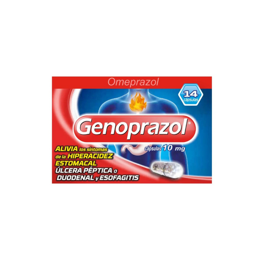 GENOPRAZOL 10 MG CAPSULA CAJA X 14