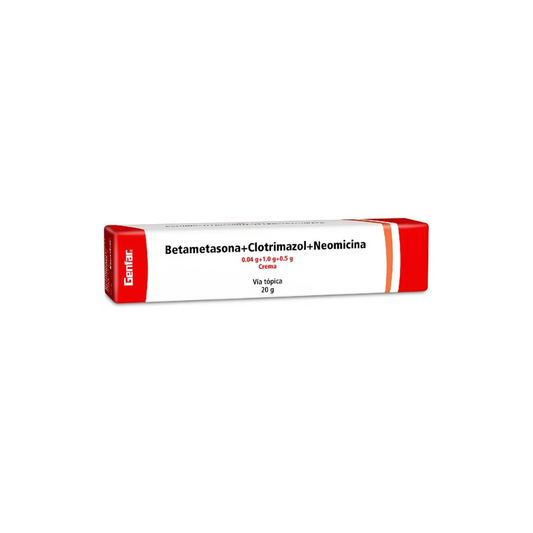 BETAMETASONA/CLOTRIMAZOL/NEOMICINA GENFAR 0.04%/1%/0.5% CREMA TOPICA TUBO X 20 G