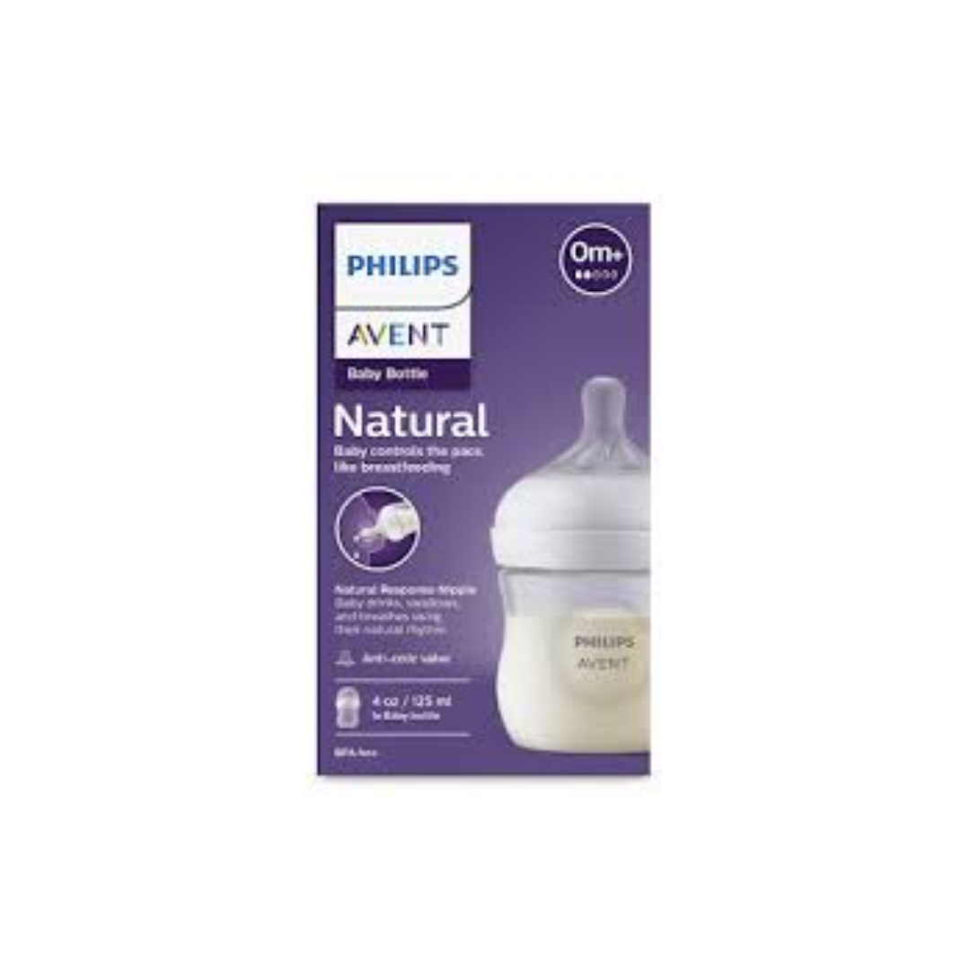 AVENT TETERO NATURAL 4 ONZ PLASTICO TAPA CHUPA BLANDA NA CAJA X 1
